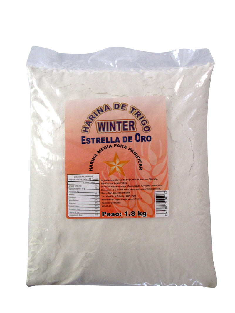 HARINA DE TRIGO ESTRELLA DE ORO WINTER - 1.8 Kg