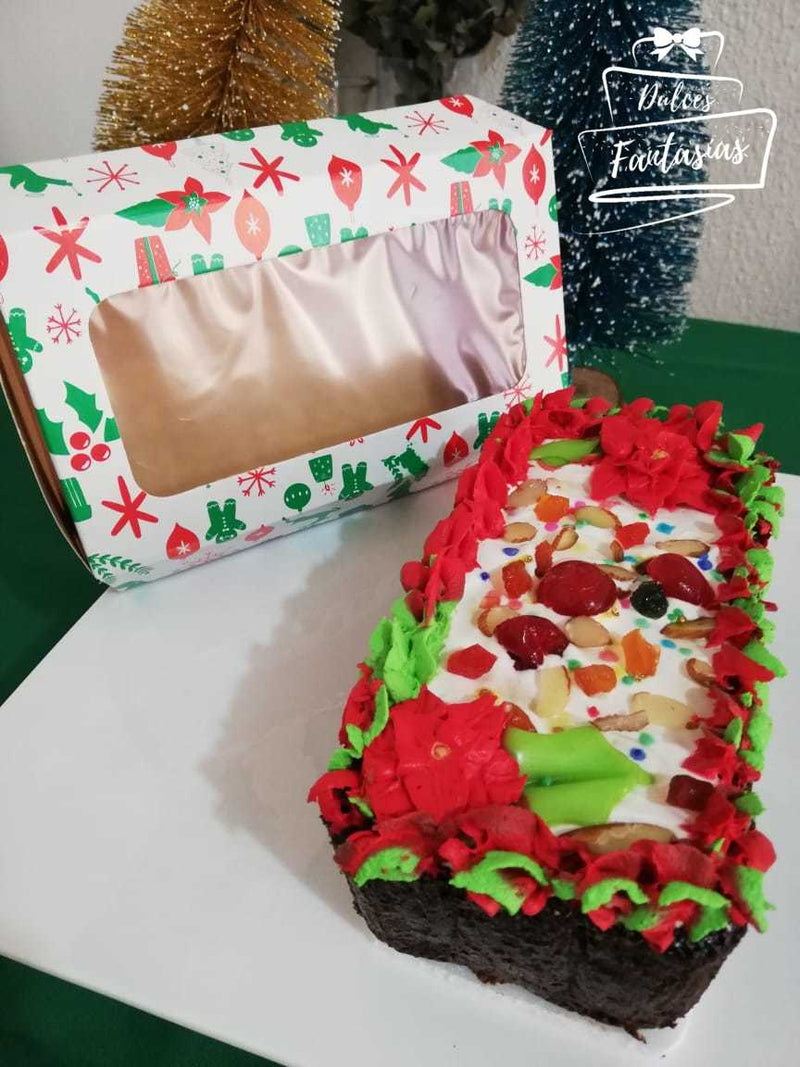 Queque Navideño (rectangular) (Ideal para regalo)
